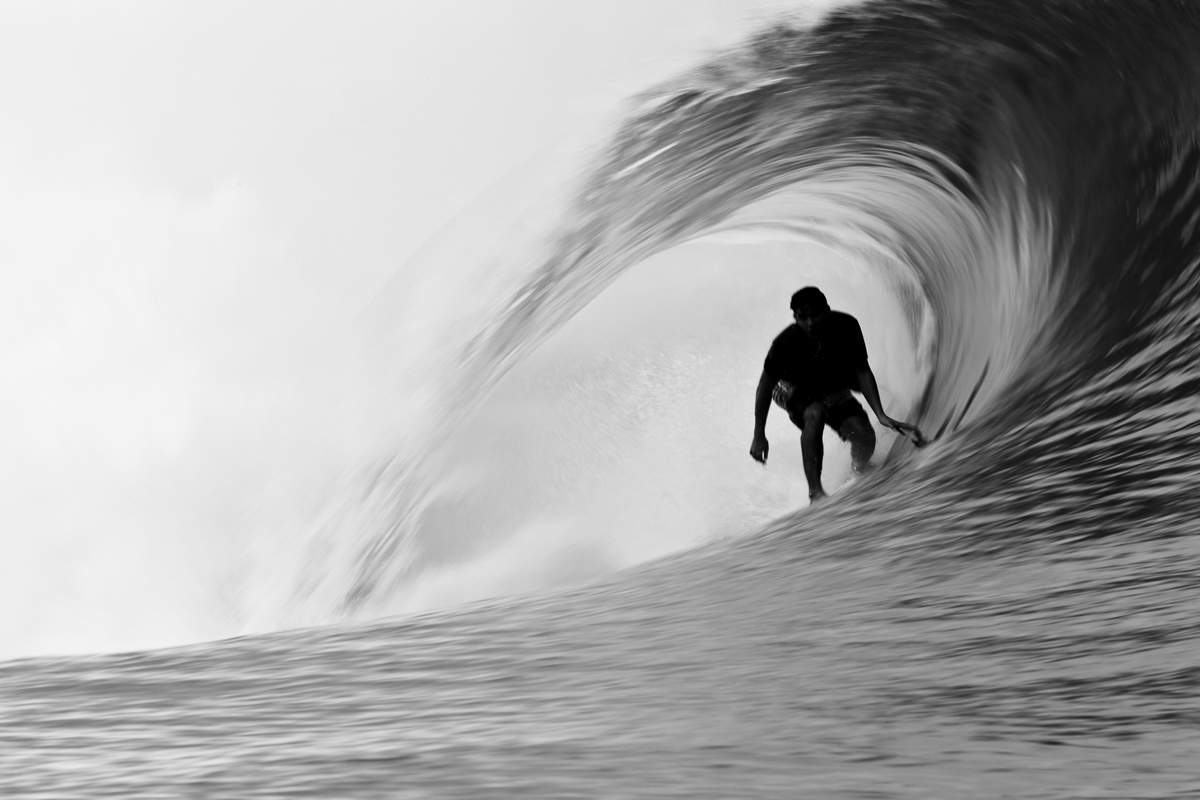 black and white surf photography